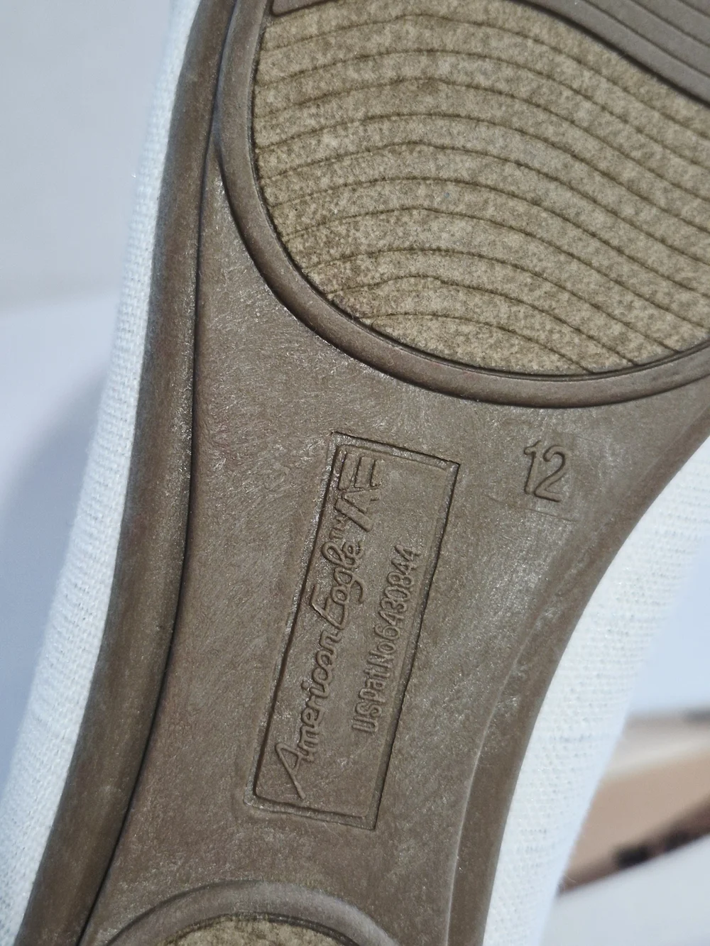 American Eagle Outfitters White Canvas Ballet Flats